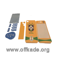 محافظ پشت و رو ضد خش پرچم تیم ملی برزیل مناسب برای گوشی موبایل اپل ایفون 4 / 4 اس